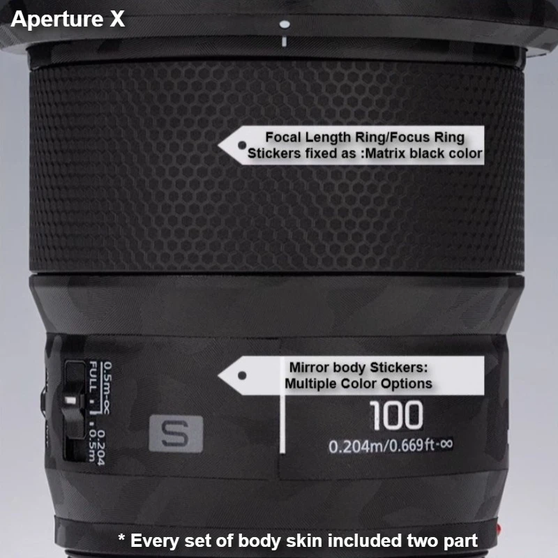 Autocollant pour objectif macro Panasonic S 100mm F2.8, revêtement anti-rayures, Film de protection, autocollant de protection du corps, pour Lumix 100F2.8 Autocollant pour objectif macro Panasonic S 100mm F2.8, revêtement anti-rayures, Film de protection, autocollant de protection du corps, pour Lumix 100F2.8