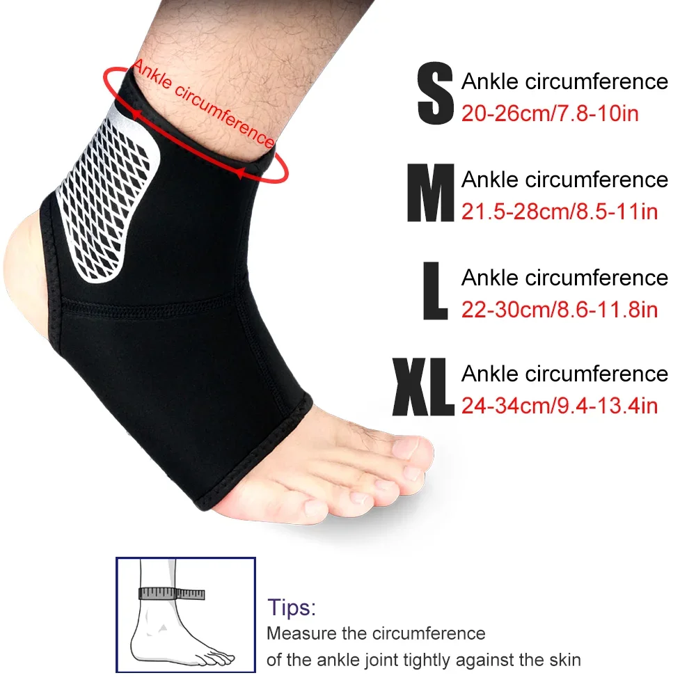 1Pcs Ankle Brace Compression Sleeves Support Foot Protective Gear Fitness Running Ankle Support