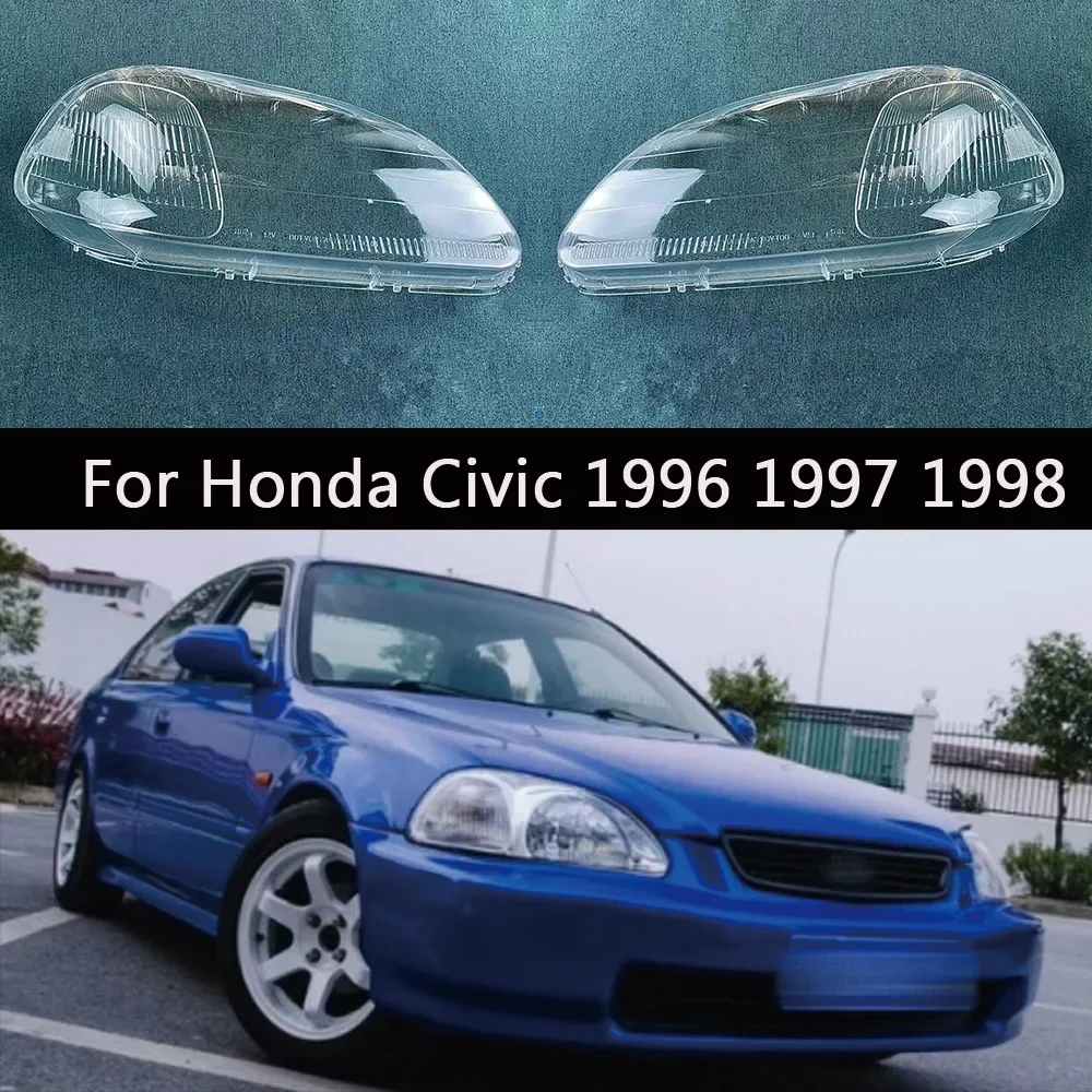 

HTTCY Для Honda Civic 1996 1997 1998, передняя фара автомобиля, крышка объектива, крышка лампы, абажур, фара, маска