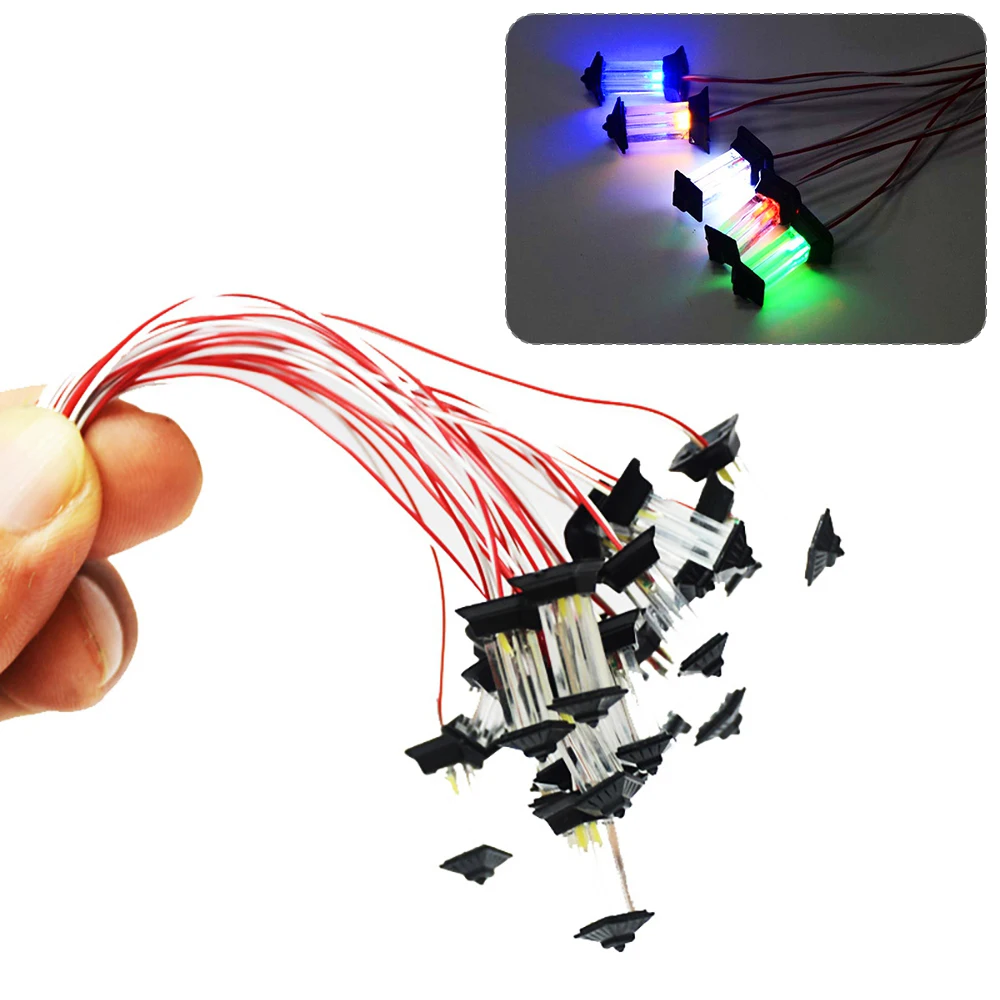 

10pcs/bag LED Street Light Model Train Railroad Station Yard Lamp Model Railway Layout Scene Accessories