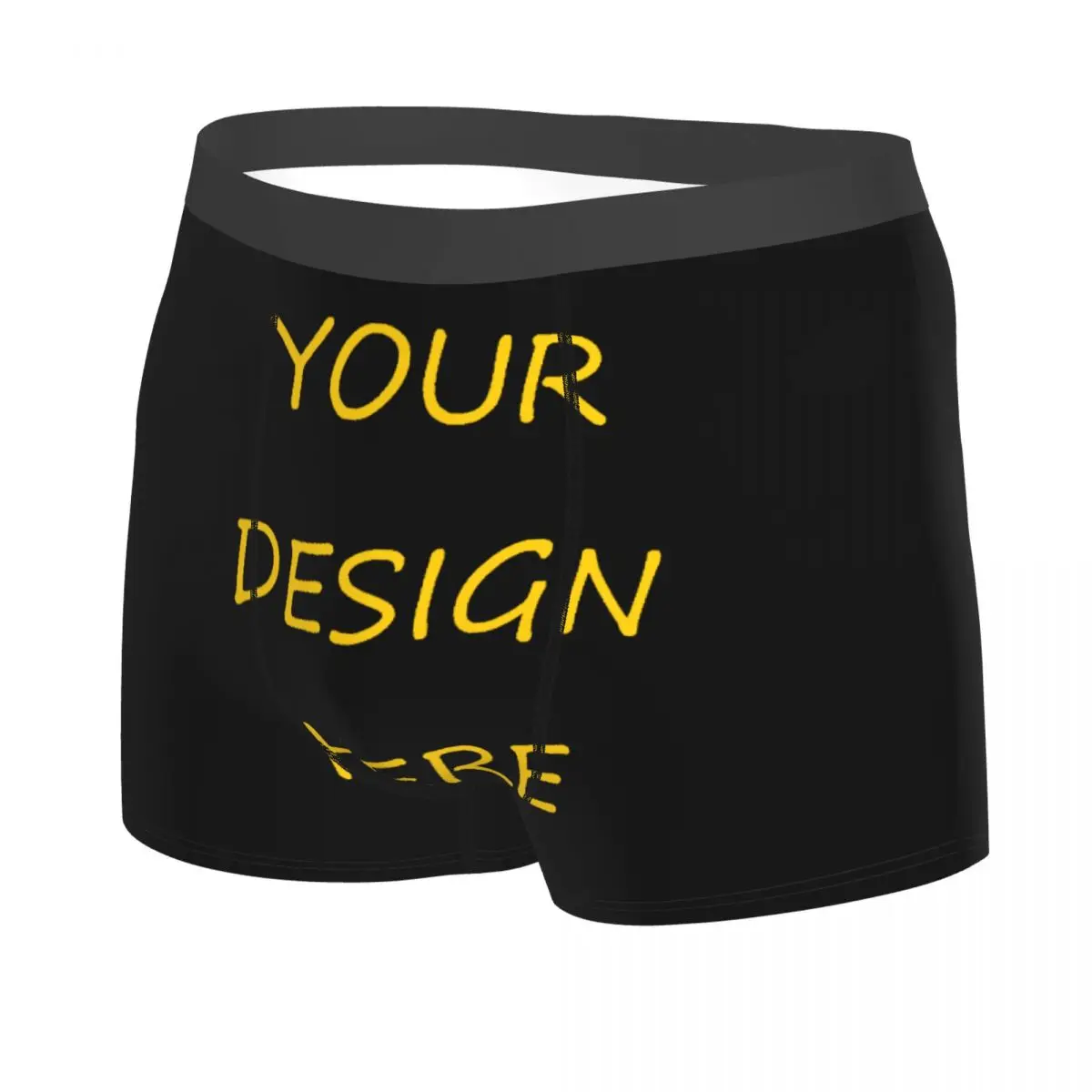 Custom Your Photo Logo Text Print Underwear Men Stretch Your Design Here DIY Boxer Briefs Shorts Panties Soft Underpants