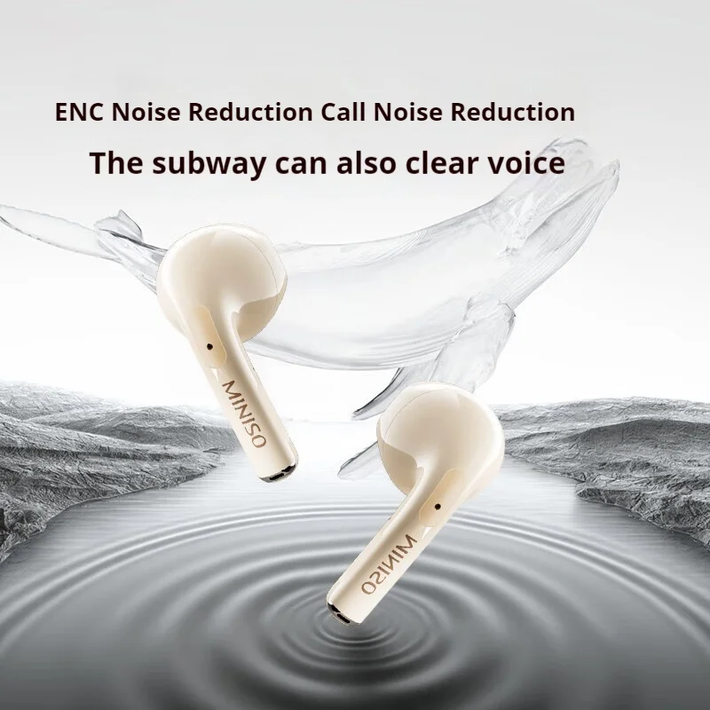 Miniso High Sound Quality Hifi Small Fresh Wireless Headphones Semi-In-Ear Suitable For Long-Term Wear With Strong Battery Life