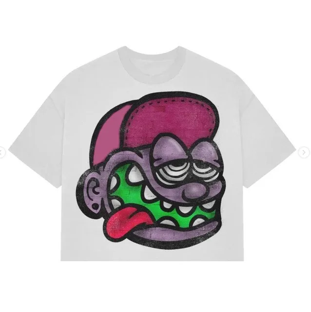 European and American High-End Printed Children's Clothing Cotton T-Shirt Loose Dark Hip-Hop Style Unisex