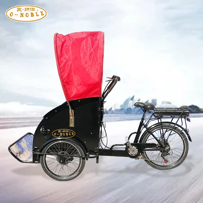 350w Motor Manned Three-wheeled Bicycle Business Passenger Carriage With Cover