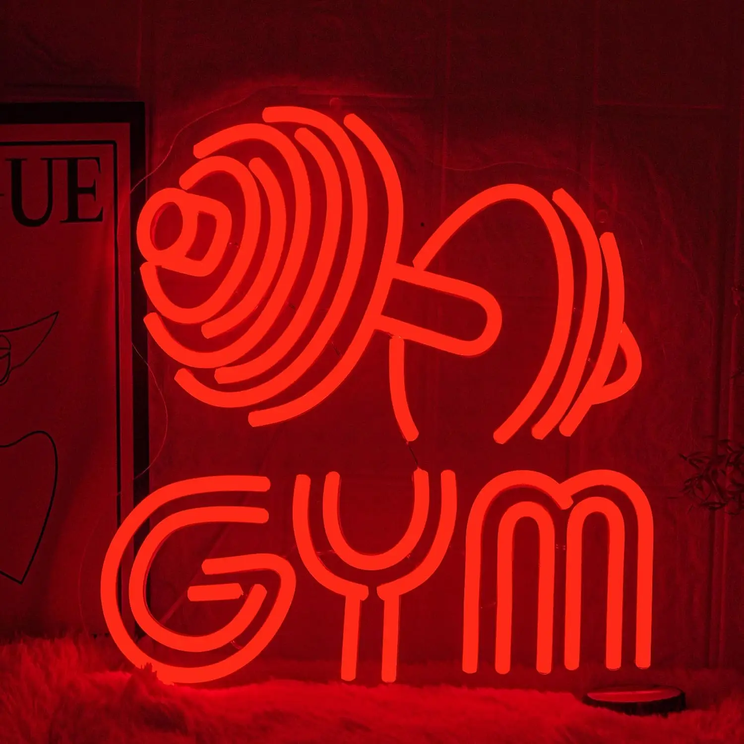 Dumbbell Neon Sign Custom Barbell Gym Neon Signs Gym Letter Neon Light for Sports Room, Decor Club,Party Bar Fitness Club Decor