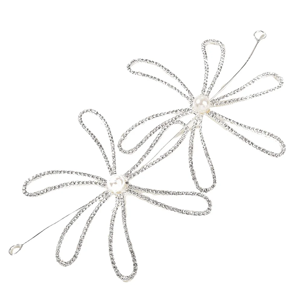 Flower Super Shiny Rhinestone Headband Thick Lightweight Hairpins for Girls Women Youth Workers