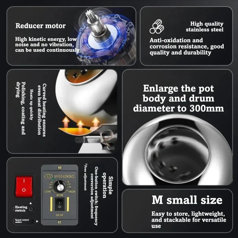Chinese Medicine Pill Coating Machine Small Pellet Polisher Peanut Chocolate Candy Sugar Coater Machine