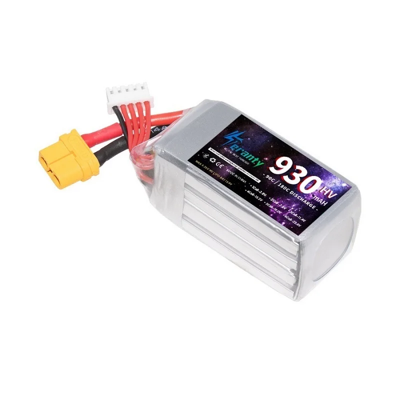 Teranty 4S 15.2V 90c 930Mah Lipo Batterij Met Xt60 Plug Voor Rc Fpv Vliegtuig Quadcopter Helikopter Drone Racing Model Hobby1-3PCS