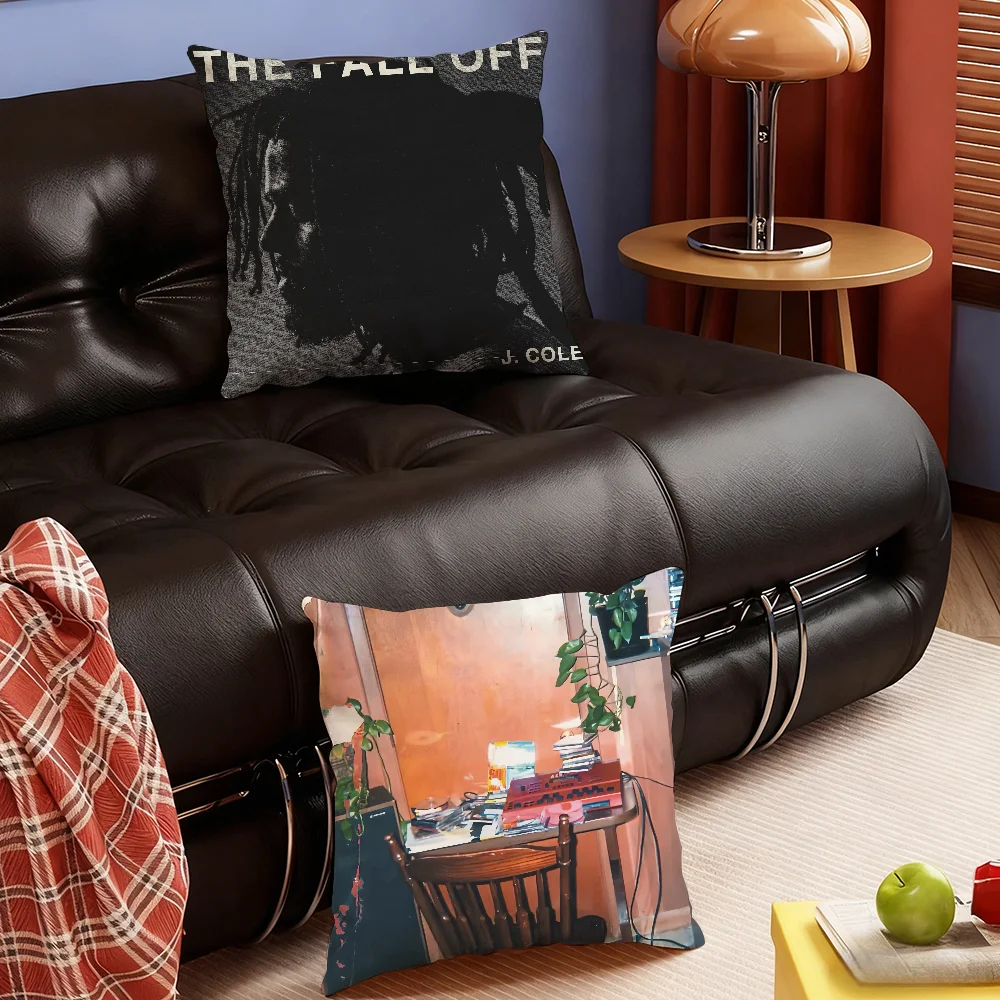 Funda de Almohada Decorativa con Diseño de Rapper J-J Cole, para Dormitorio, Sofá, Sala de Estar, Respaldo, Cojín Cuadrado para Siesta