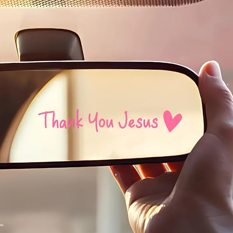 

Набор из 6 наклеек «Спасибо, Иисус» для христиан, вдохновляющие виниловые стикеры для автомобиля, зеркала, бутылки