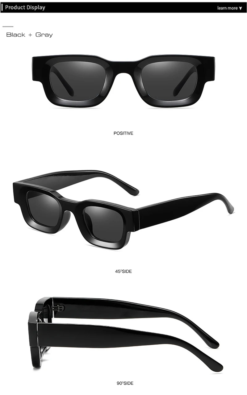 SHAUNA Vintage kleine quadratische polarisierte Sonnenbrille, modische Anti-Blaulicht-Brillengestelle – Detail 7