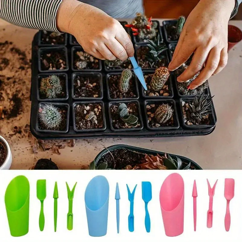

1set Mini Gardening Potting Tools Lightweight Transplanting Succulent Hand Set Kit Multifunctional Household Plant Bonsai Tools