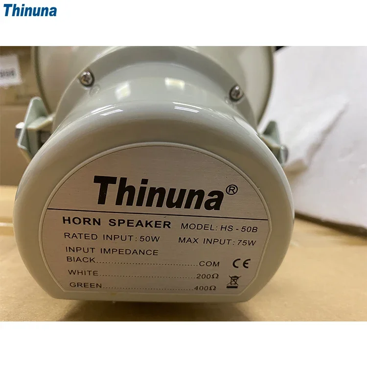 Thinuna HS-50B 100V 50W Aluminum Outdoor Horn Speaker Public Address System Speaker & Horn Siren Loudspeaker for Mosque