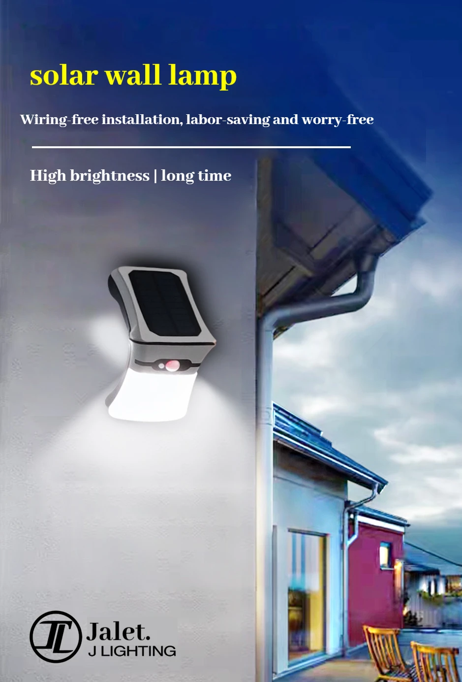 

Foldable Outdoor Solar Wall Lamp 1800mAh 40W Motion Sensor IP44 Waterproof Solar Powered Light Illuminate Easy installation