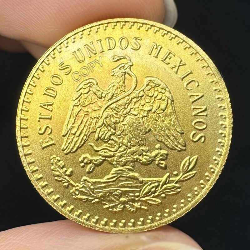 1959 Mexican 10 peso gold coin, eagle bite snake replica collection commemorative medal, trump coin, original old coin, gift