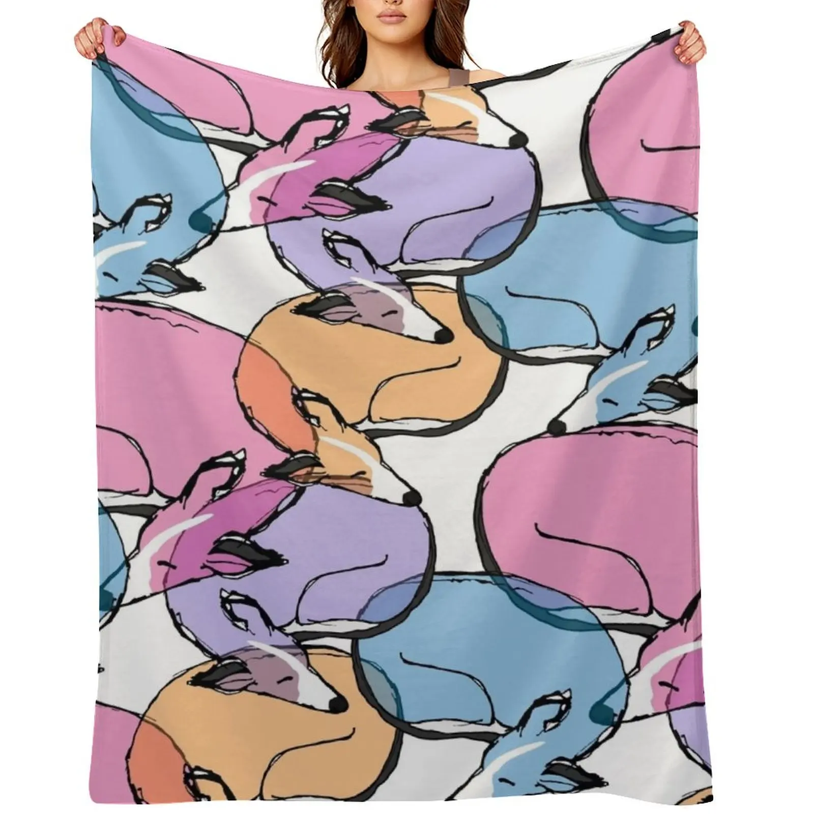 

Soap bubbles! No, wait, whippets :) Throw Blanket Picnic Tourist Baby Thin Blankets