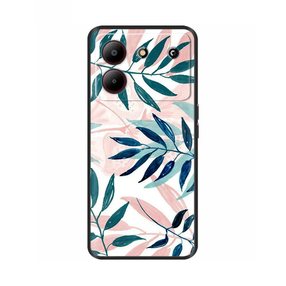 Cover For ZTE Blade A54 4G Case Silicone Painted Soft Protective Black Coque For ZTE Blade A34 BladeA54 Cartoon TPU BladeA34 Bag