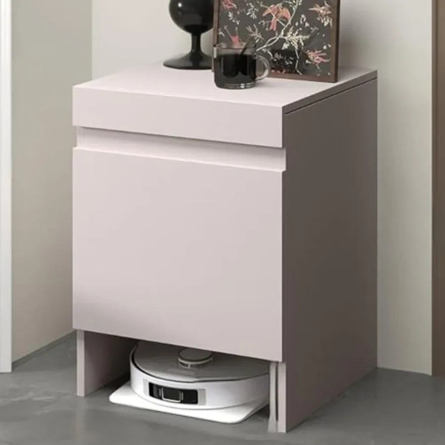 

Тумба-подставка для робота-пылесоса с дверцами, приставной столик для дома и офиса, деревянная, отдельно стоящая