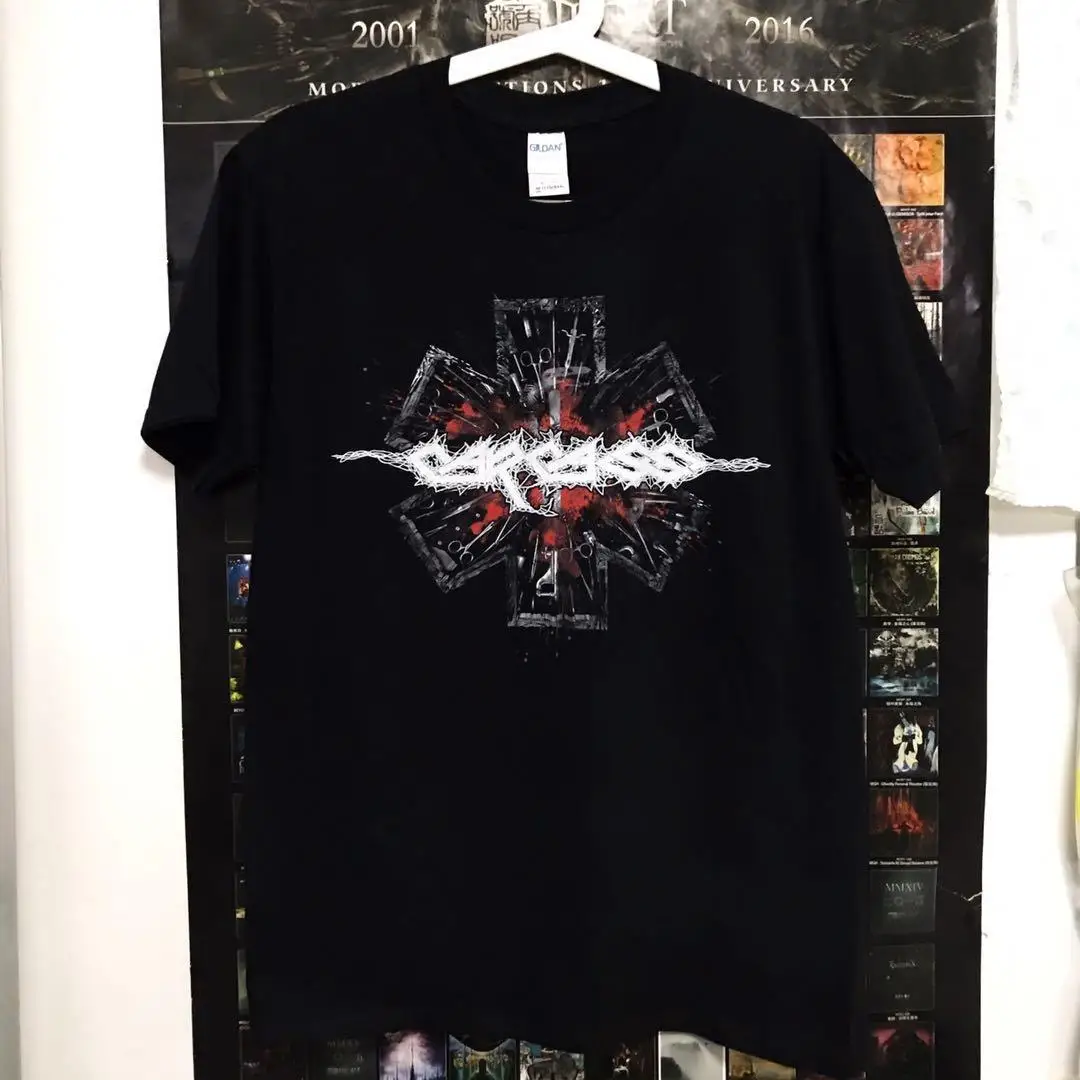 Carcass Band Around The Camiseta masculina e feminina de manga curta The Death Metal Cotton Render vestuário superior sem forro