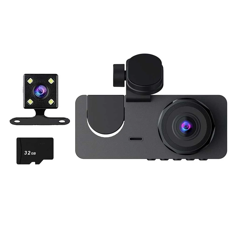 

HD 1080P Dash Cam Front and Rear Inside Car Camera 3 Lens Car Recorder Wireless Connected Car