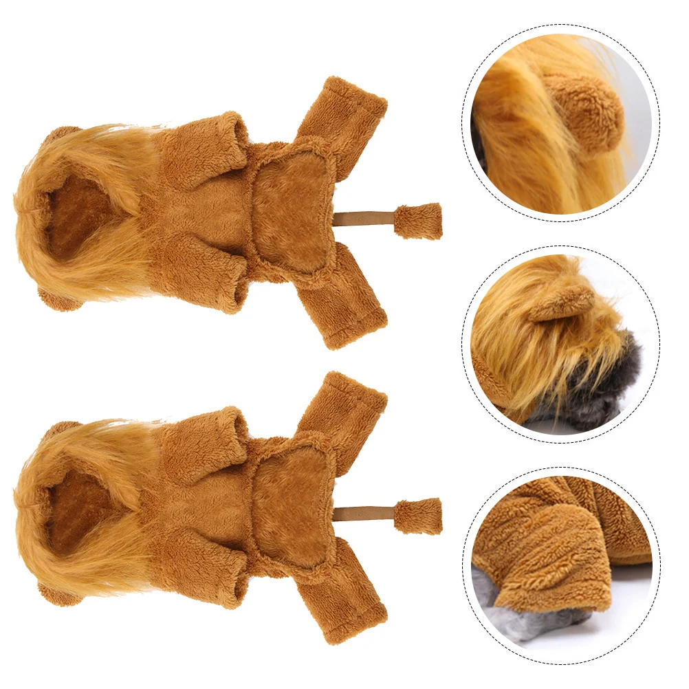 

Funny Lion Style Dog Clothes Warm Halloween Cosplay Pet Costume Party Outfit Lovely Pet Costume Funny Lion Costumes for Dog