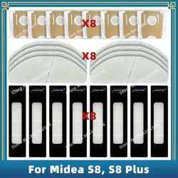 Kompatibel für Midea S8, S8 Plus / CLIEN T24 ersatzteile zubehör hepa filter mop tuch staubbeutel