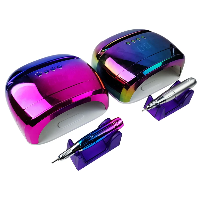 Rechargeable Cordless Nail Dryer Manicure Gel Polish Curing 2 in 1 Nail UV LED Lamp With Nail Drill