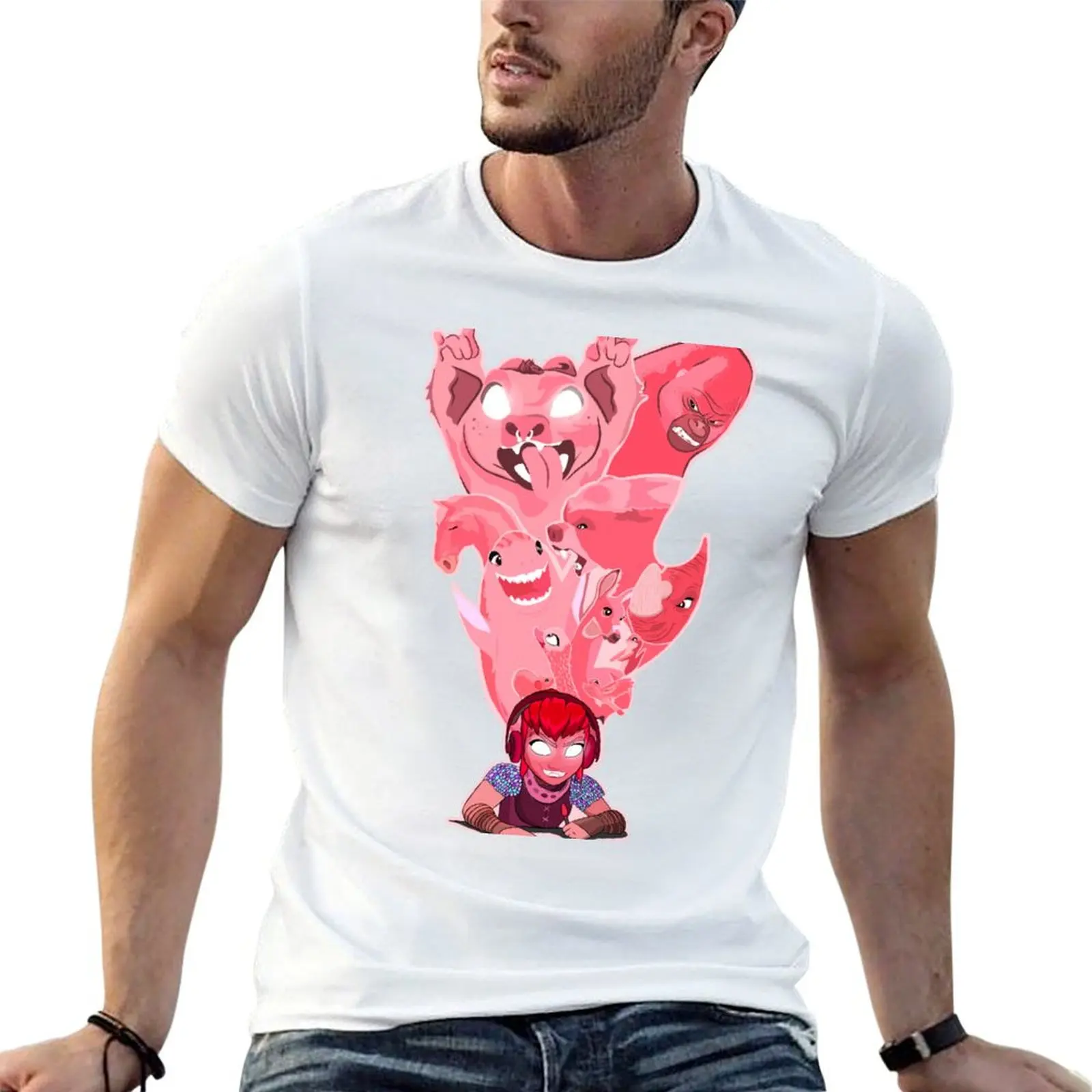 

100% (Shapeshifter) prints cotton t shirts shirt men T-Shirt t with Nimona
