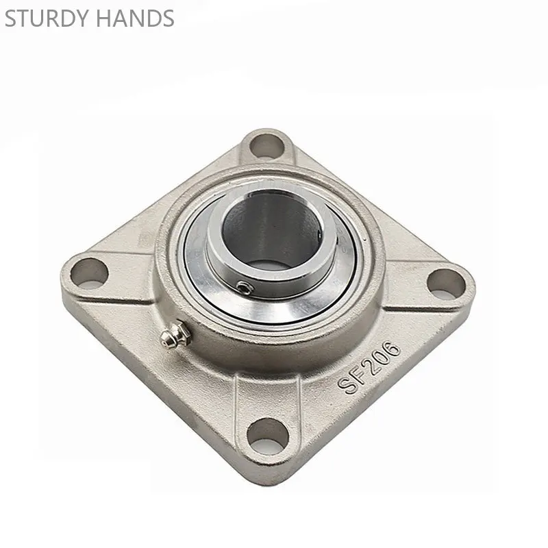 Stainless Steel External Spherical Bearing Housing SUCF 202 203 204 205 206 207 208 Square Bolt Mounted Bearings Hardware Tool