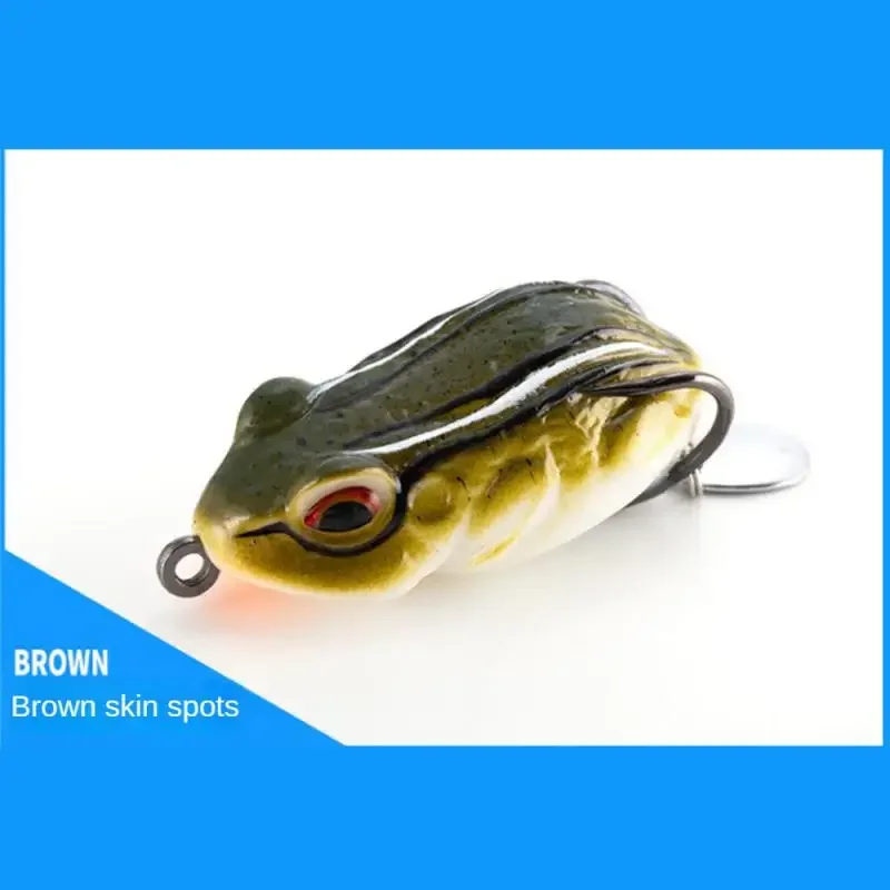 Frog Lure Soft Bait Fishing Lure With Fishing Hook Top Water Ray Frog Artificial 3D Eyes Artificial Frog Bait Simulation Bait