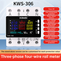KWS-306 Smart Energy Meter 3-phase 4-wire DIN-rail Voltage Current Power Meter Real-time data monitoring for Tuya APP