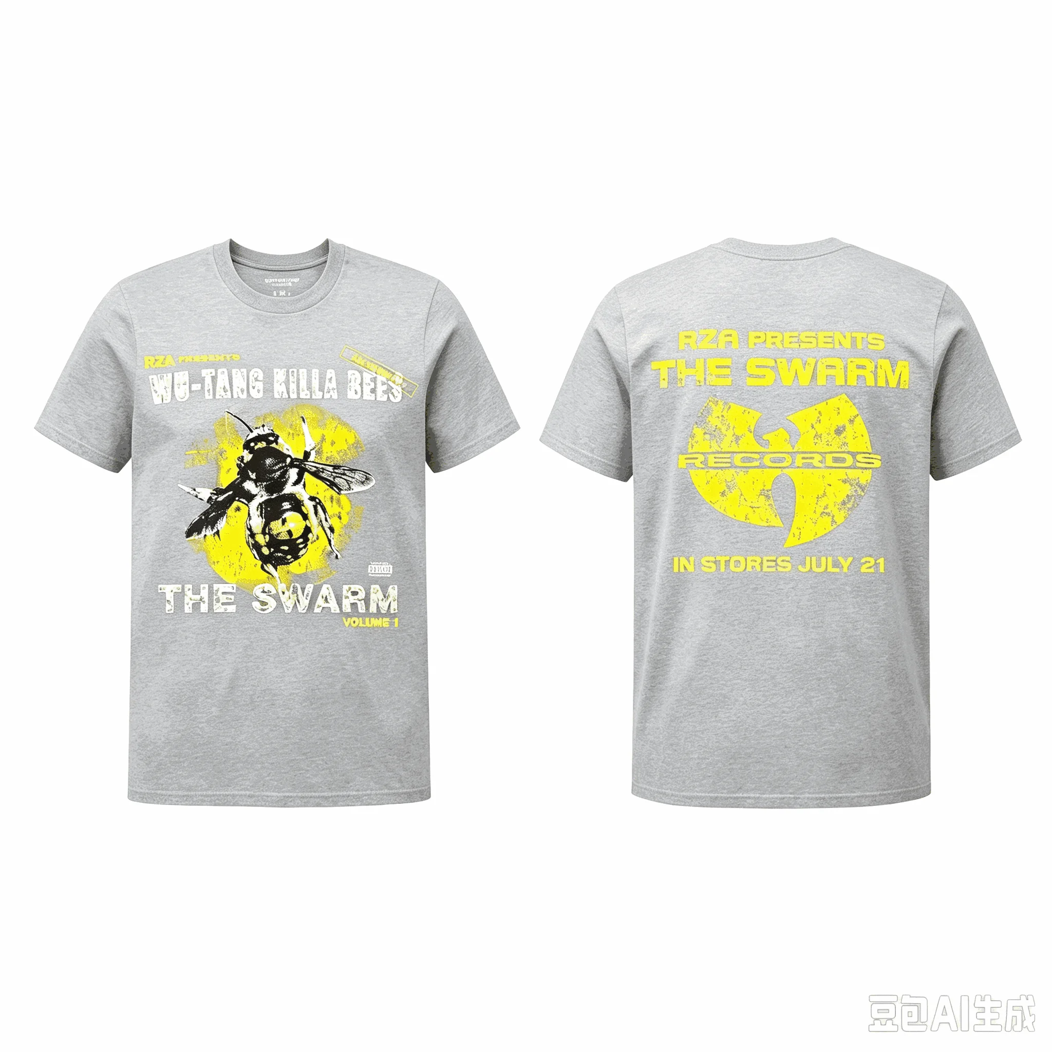 2026 Summer Hot Sale Vintage Hip‑Hop Wu‑Tang Killa Bees The Swarm Graphic T‑Shirt Y2K Men Women Gothic Cotton Oversized T-shirts