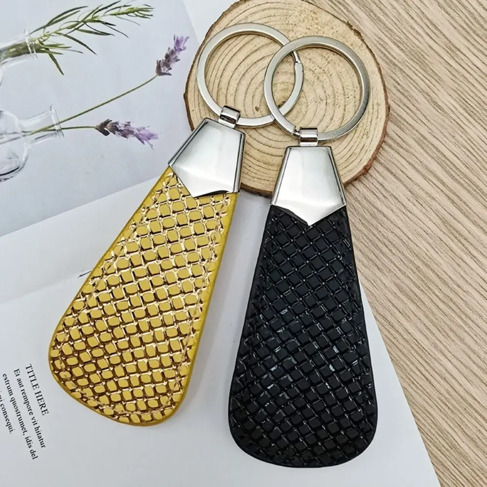 

Durable Portable Shoehorn Keychain Short Handle Easy Carry Adult Shoe Horn PU Leather Mini Shoe Lifter Travel