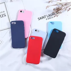 Cute Candy Color Silicone Case For iphone 6 6S 7 8 Plus X XS Max SE 2020 for iphone 11 12 Pro Max Soft Simple Fashion Cover Case