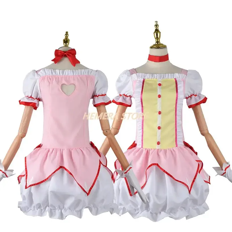 

qq023Unisex Anime Cos Puella Magi Magica Kaname Madoka Cosplay Costumes Halloween Carnival Christmas Party Sets Uniform S