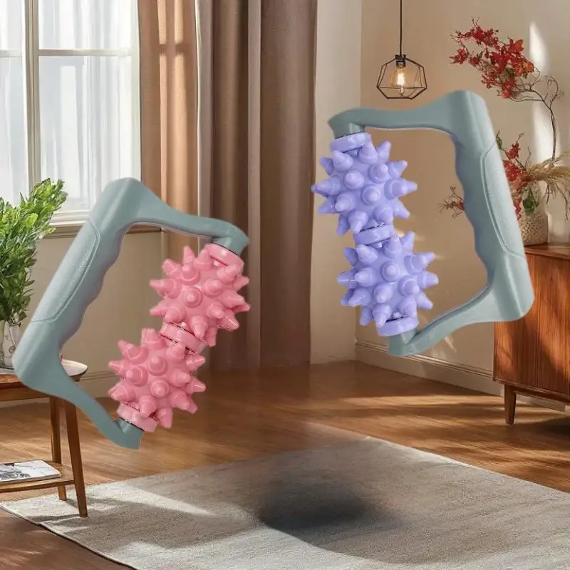 

Массажная палочка для ног Mace, ручной массажный ролик для икр, ручной роликовый массажер с двойным шариком для расслабления мышц