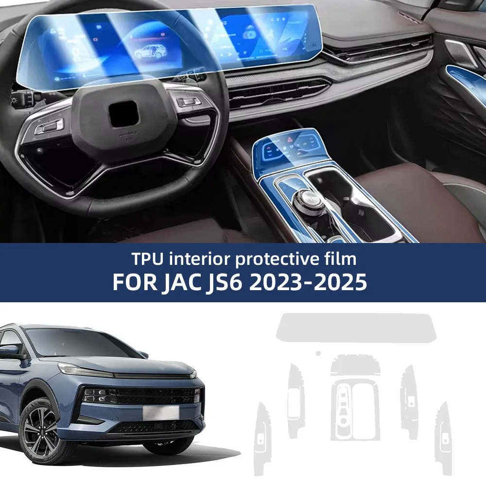 Auto-Innenraum TPU-Schutzfolie Kratzfeste Folie für JAC JS6 2023-2025 Auto-Schutz Transparente Reißfeste Aufkleber Zubehör