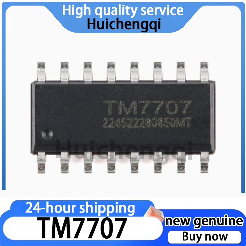 2PCS Original Genuine TM7707 Package SOIC-16 Dual Channel Fully Differential Input 24 Bit A/D Conversion Chip