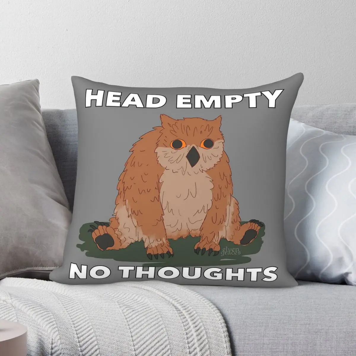 Owlbear Cub BG3 Square Pillowcase Polyester Linen Velvet Printed Zip Decorative Pillow Case Home Cushion Cover 45x45