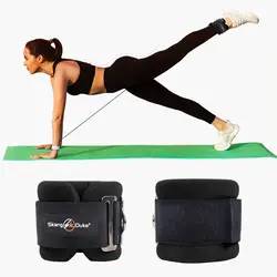 Correa de tobillo con hebilla de tobillo para máquina de Cable, brazalete de tobillo de Fitness de doble anillo en D para entrenamiento de gimnasio, extensión de pierna de rebote, Abd de cadera, 1 ud.