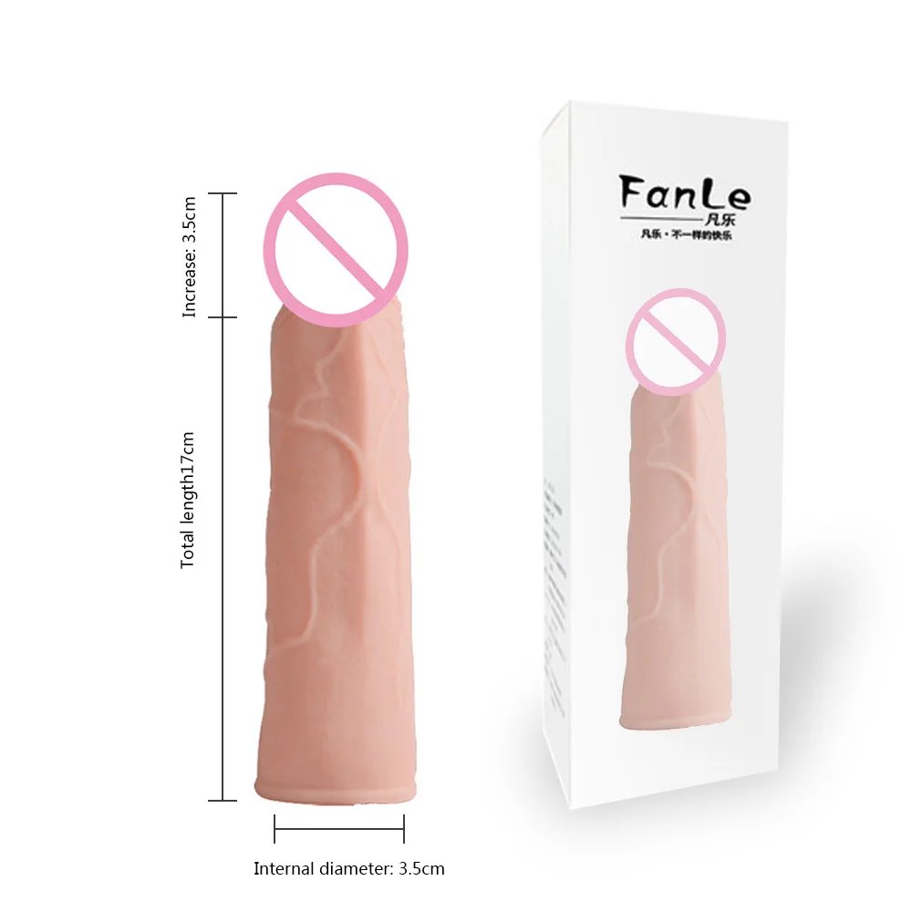 Liquid Silicone Penis Sleeve Reusable Comdom Delay Ejaculation Dick Male Dildo Extension Cock Enlargers Sex Toy For Men