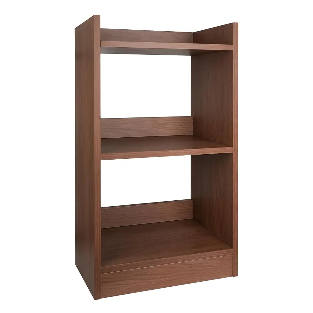 

3-Tier Shelf Bookcase Storage Organizer, Walnut Color
