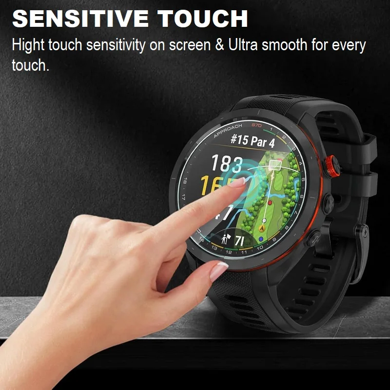5PCS Screen Protector สําหรับ Garmin Approach S70 47 มม.นาฬิกาสมาร์ทกระจกนิรภัย Anti-Scratch ป้องกันฟิล์ม