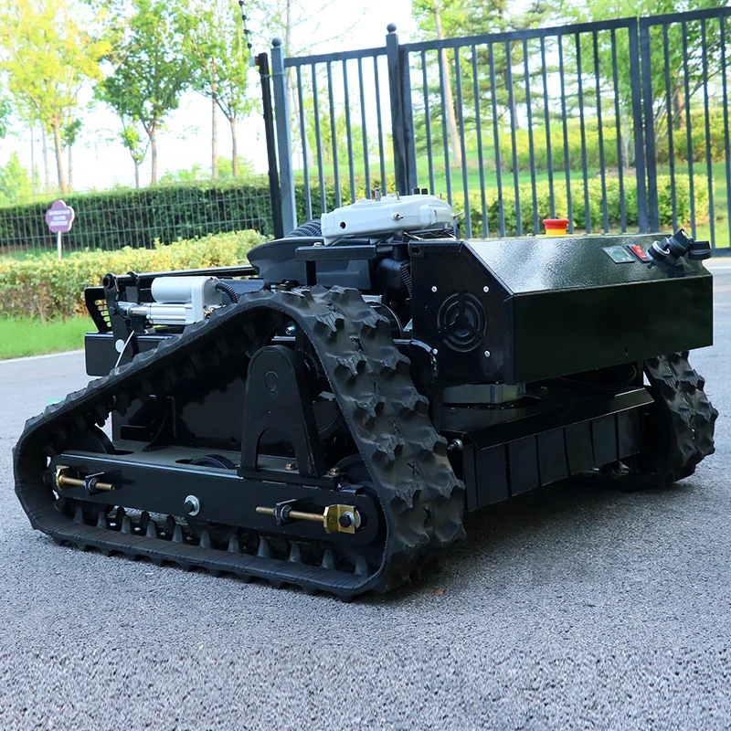 Maßgeschneiderter China Wholesaler RC verfolgter selbstfahrender Rasenmäher, intelligente Roboter-Grasschneidemaschine für Bauernhöfe und Hausgärten