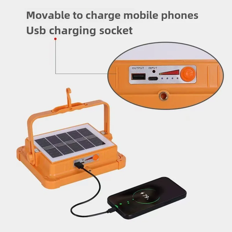 Solar Outdoor Light Stall Night Market Hanging Light Charging Light Super Bright Emergency Light LED Lighting Camping Light