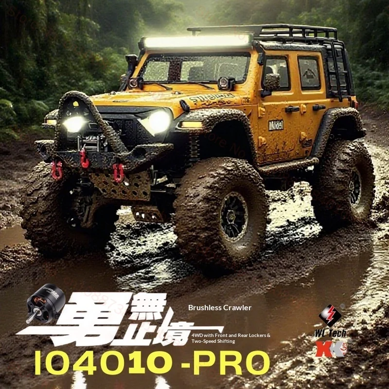 WLtoys 104006 Pro 1/10 Remote control climbing 4WD off-road vehicle brushless motor differential lock Remote-controlled winch RC