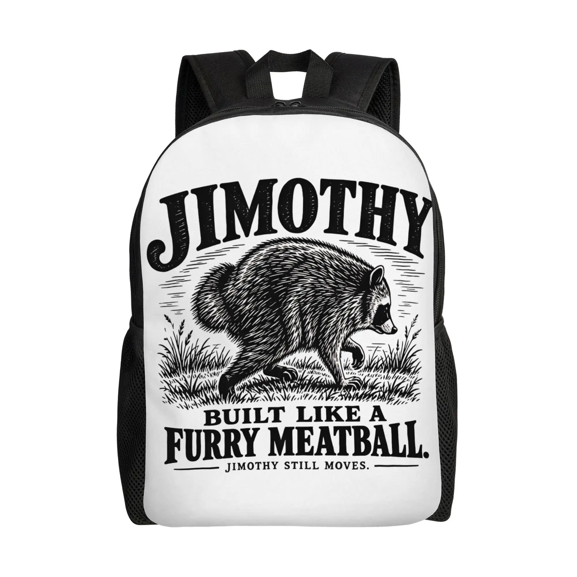 Jimothy the Furry Meatball Backpack  Fashion Backpacks Male Travel Lightweight School Bags Colorful Rucksack