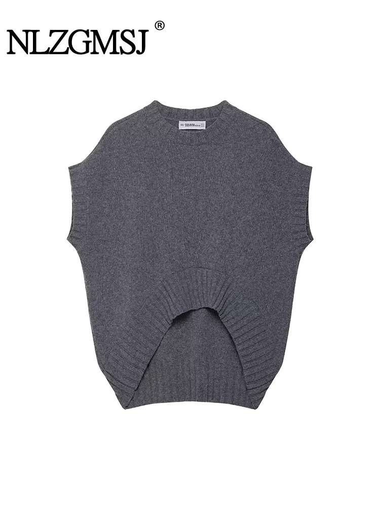 

NLZGMSJ Woman Sweater Tops 2025 Women's Autumn Knitted Tops Fashion Short Sleeved Loose Knitwear Pullover