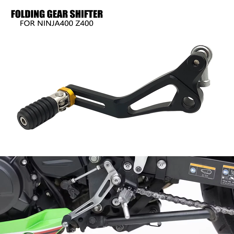 

Регулируемый складной рычаг переключения передач для Kawasaki NINJA400, рычаг педали переключения передач для Ninja 400 Z400 2020-2023, аксессуары для мотоциклов