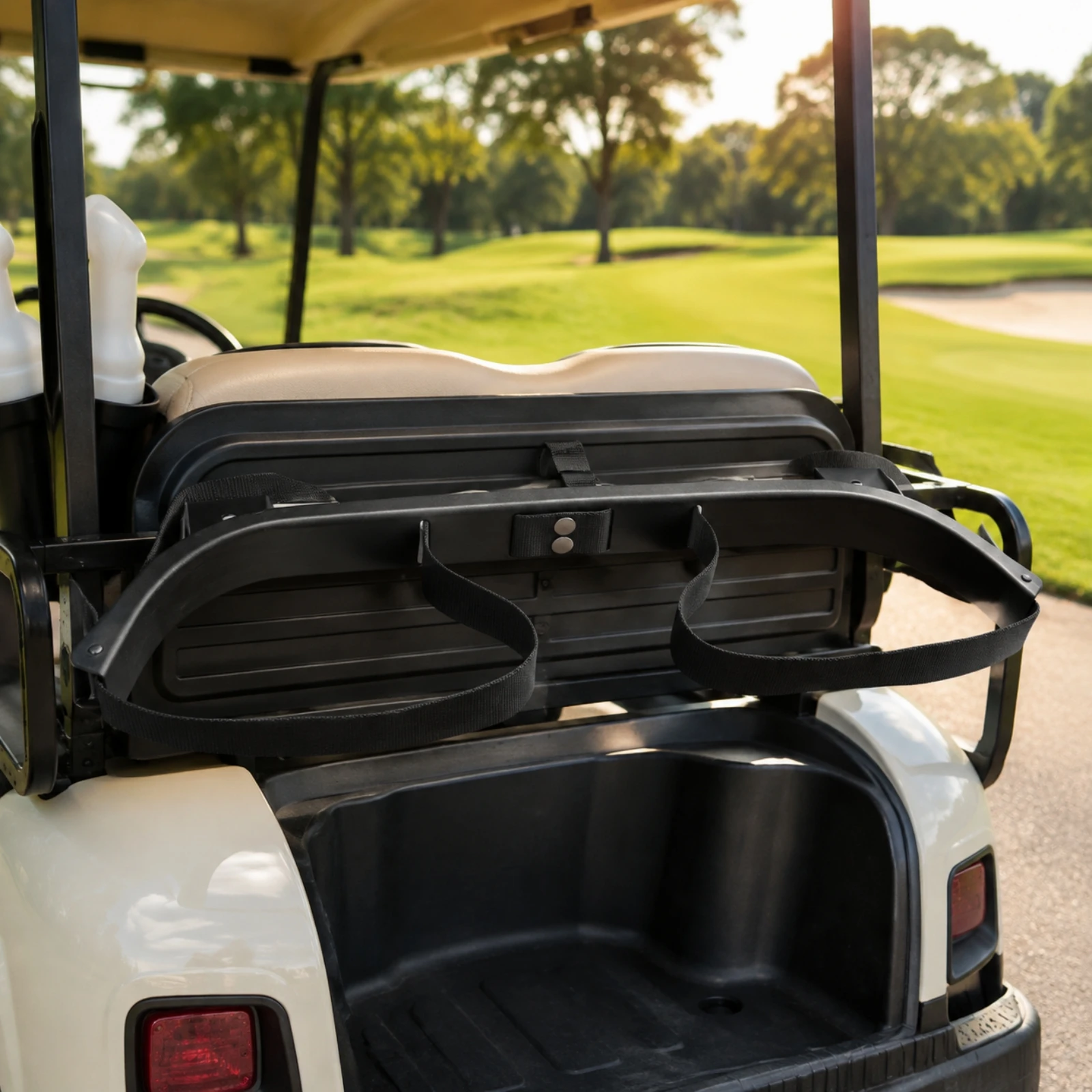 golf-cart-bag-bracket-with-securing-straps-practical-ezgo-text-golf-bag-holder-bracket-long-lasting-black-coated